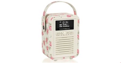 VQ Retro Mini Emma Bridgewater Rose & Bee -Stylish DAB/DAB+/FM Radio  and Bluetooth Speaker